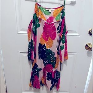 Cooper and Ella floral cold shoulder dress